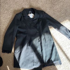 Lace detail blazer dress- plus size